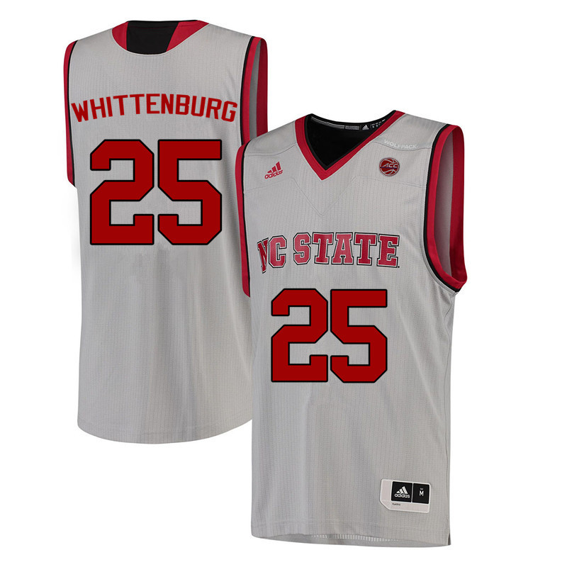 Men NC State Wolfpack #25 Dereck Whittenburg College Basketball Jerseys-White